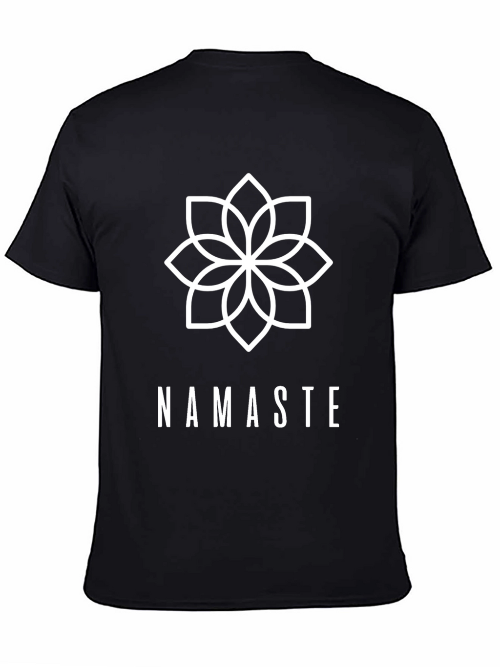 Namaste Lotus Flower Black T-Shirt