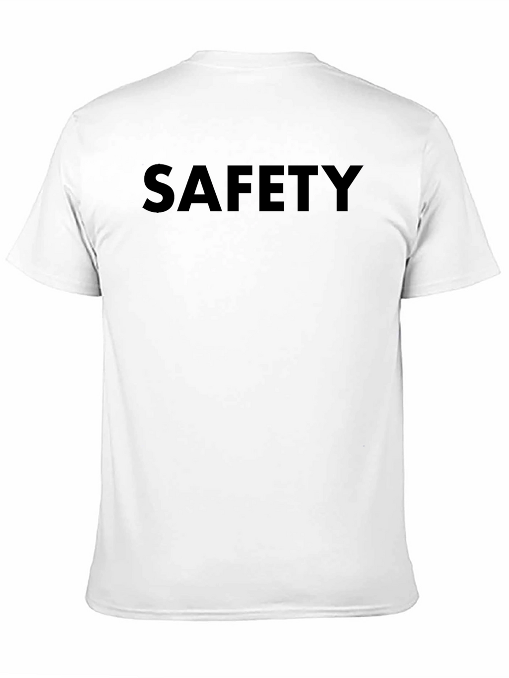 Safety First T-Shirt - Solid Black Crew Neck Tee