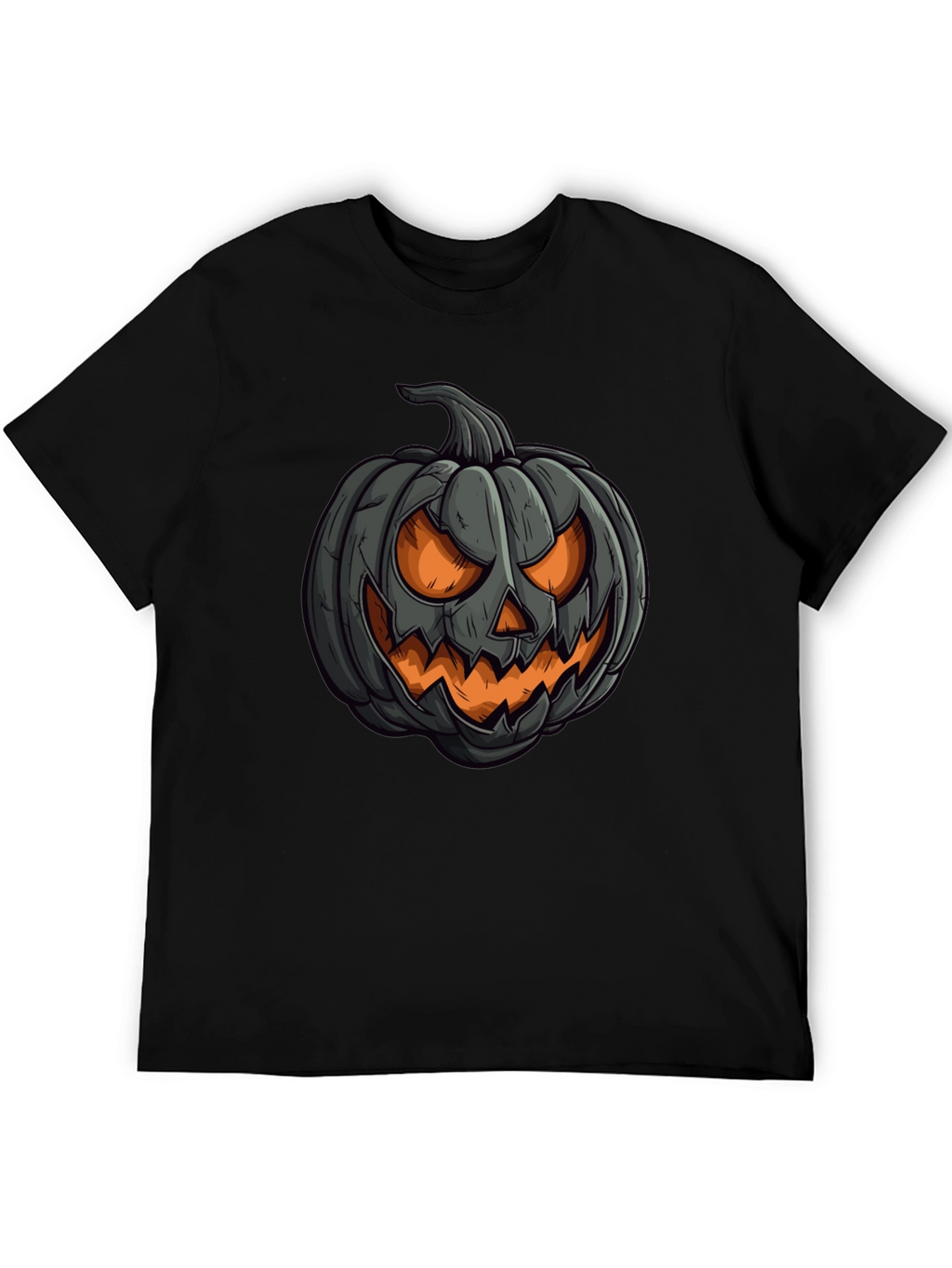 Pumpkin Graphic Black T-Shirt Halloween Style