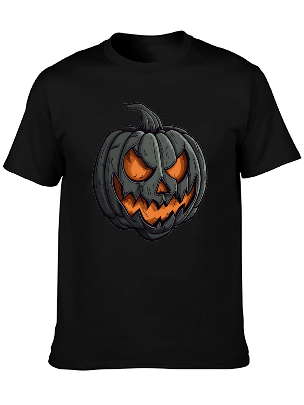 Pumpkin Graphic Black T-Shirt Halloween Style