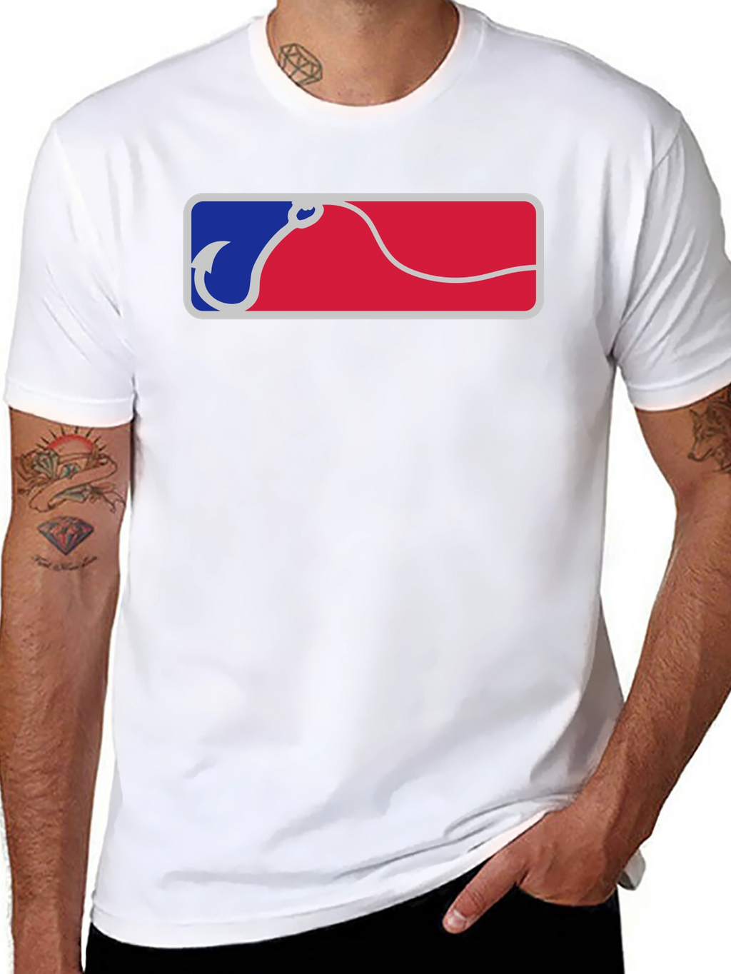 Fishing Hook Logo Tee - Casual Anglers T-Shirt