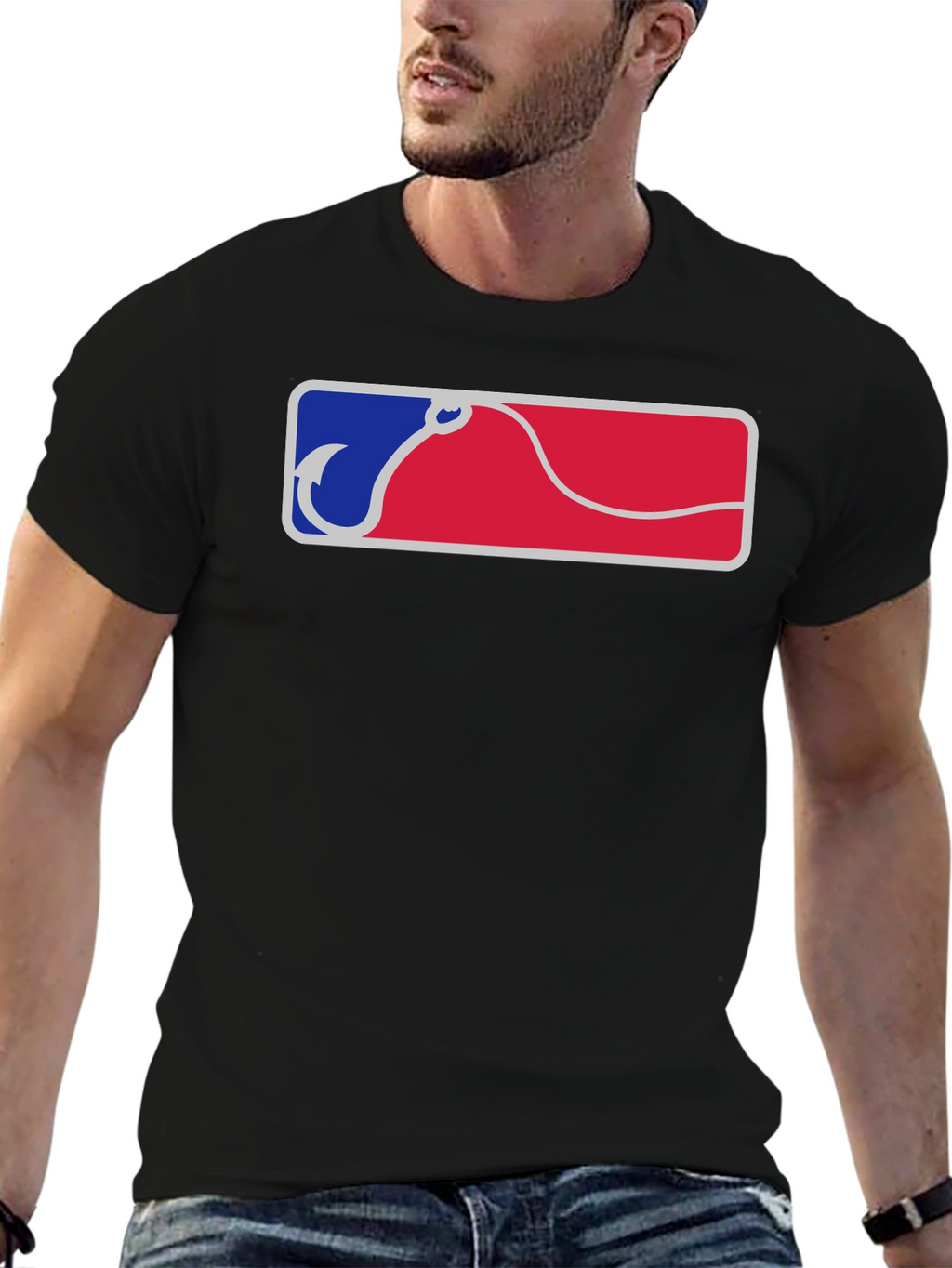 Fishing Hook Logo Tee - Casual Anglers T-Shirt