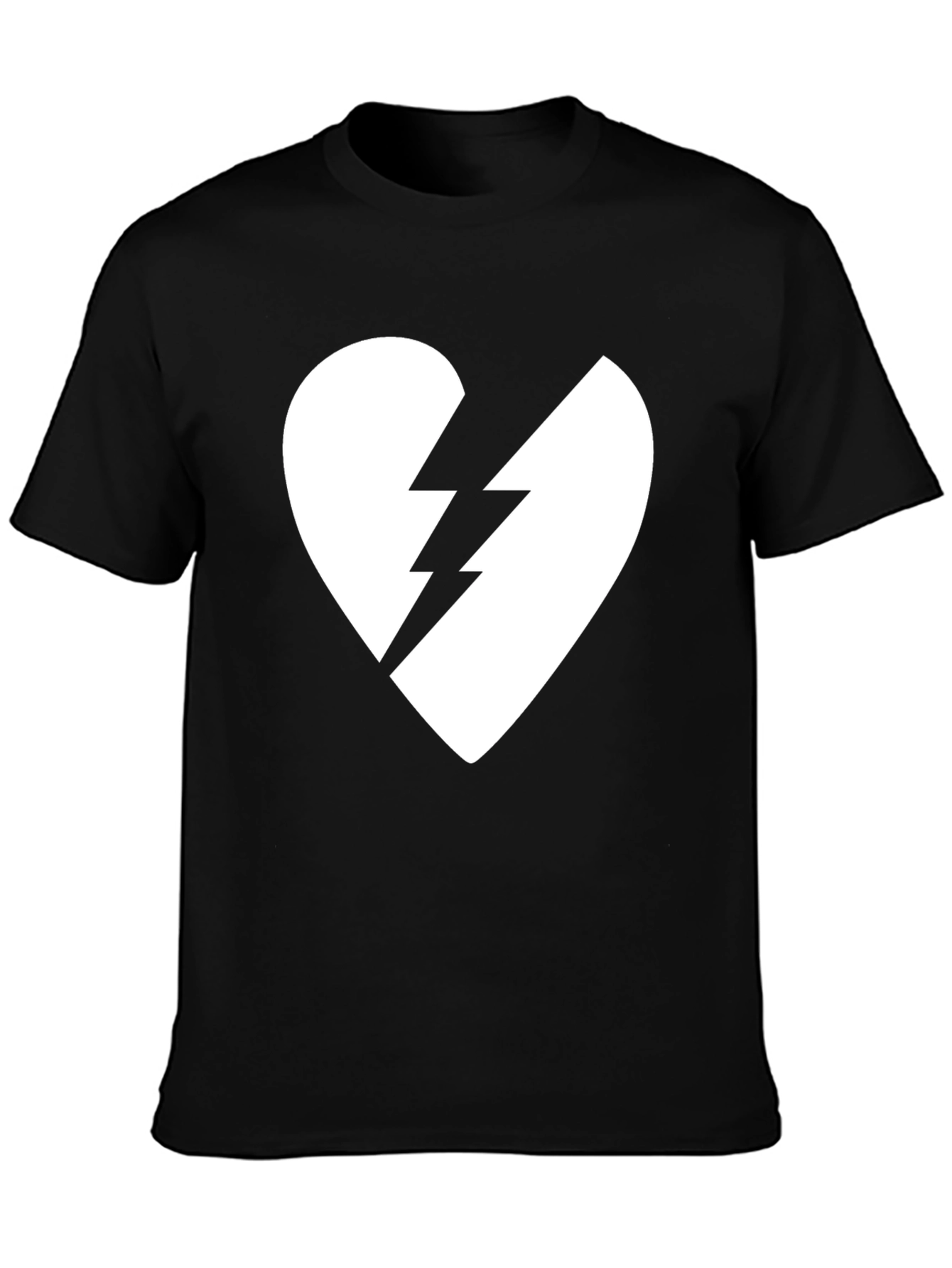 Broken Heart Lightning Bolt Graphic Tee