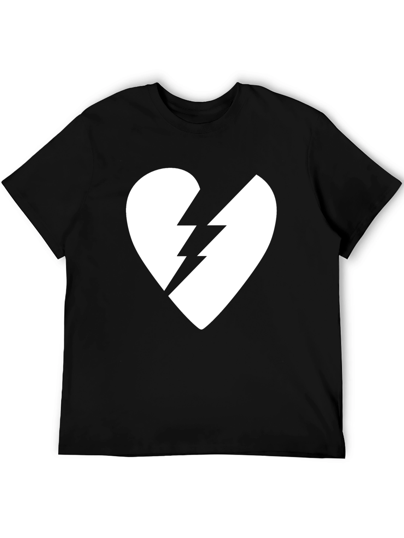 Broken Heart Lightning Bolt Graphic Tee