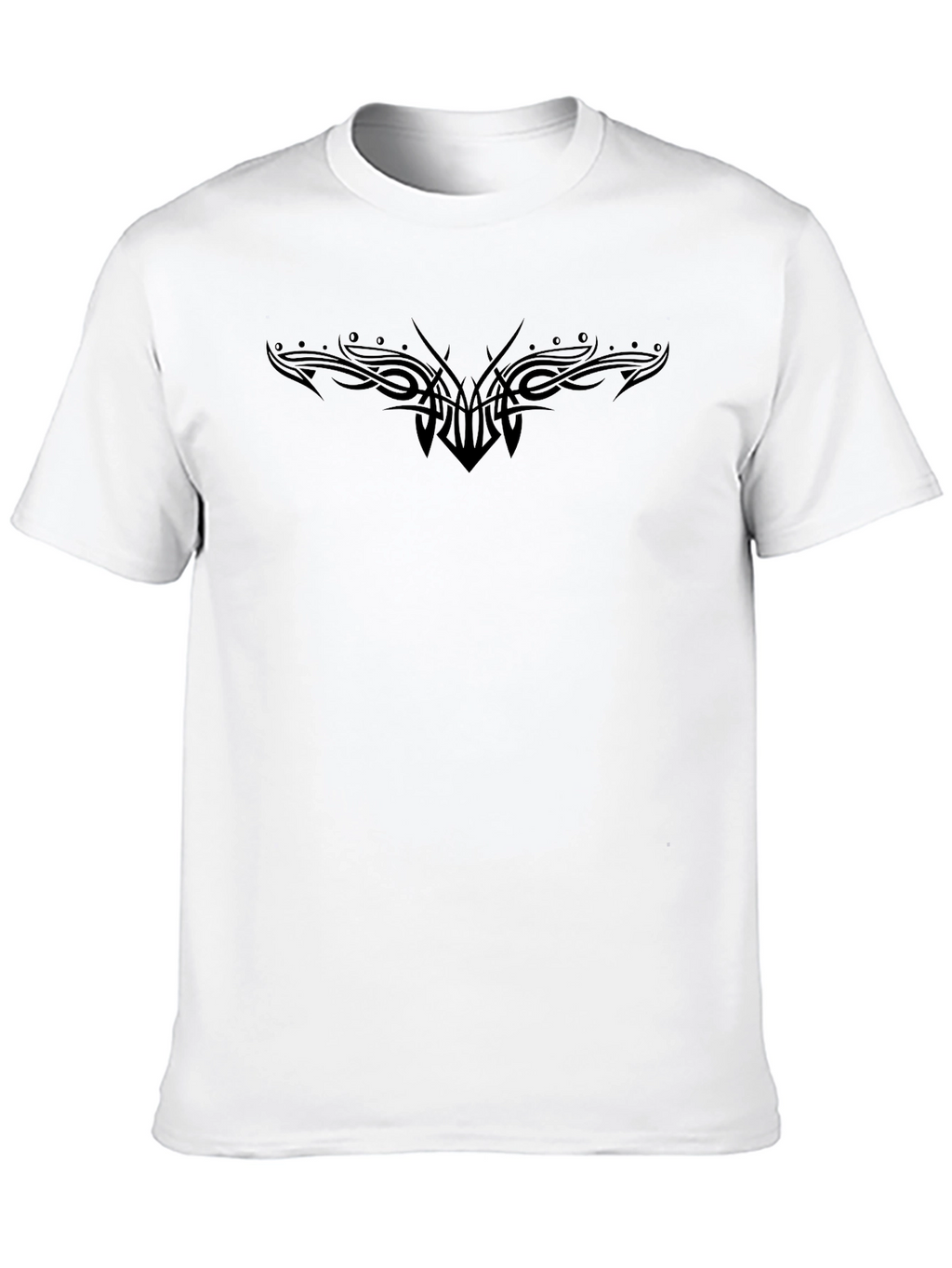 Tribal Tattoo Print Black T-Shirt