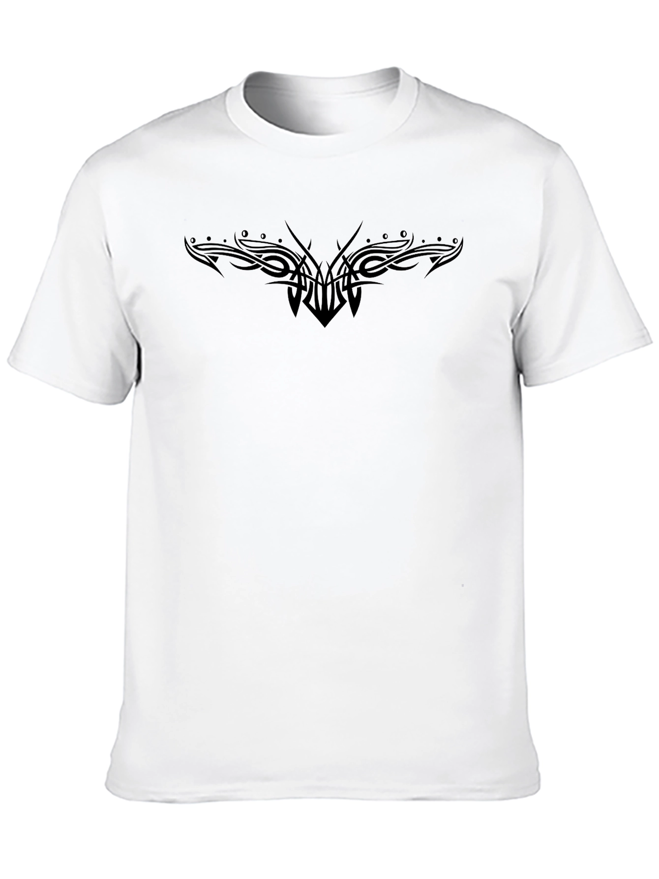 Tribal Tattoo Print Black T-Shirt