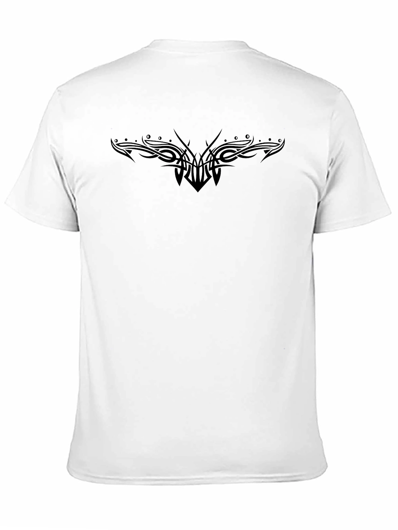 Tribal Tattoo Print Black T-Shirt