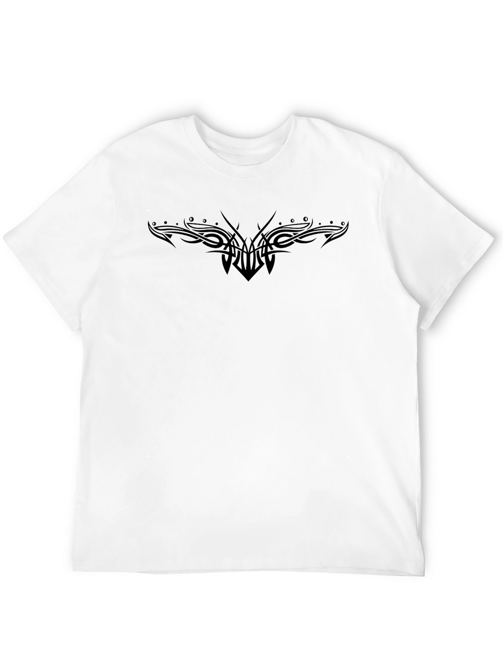 Tribal Tattoo Print Black T-Shirt
