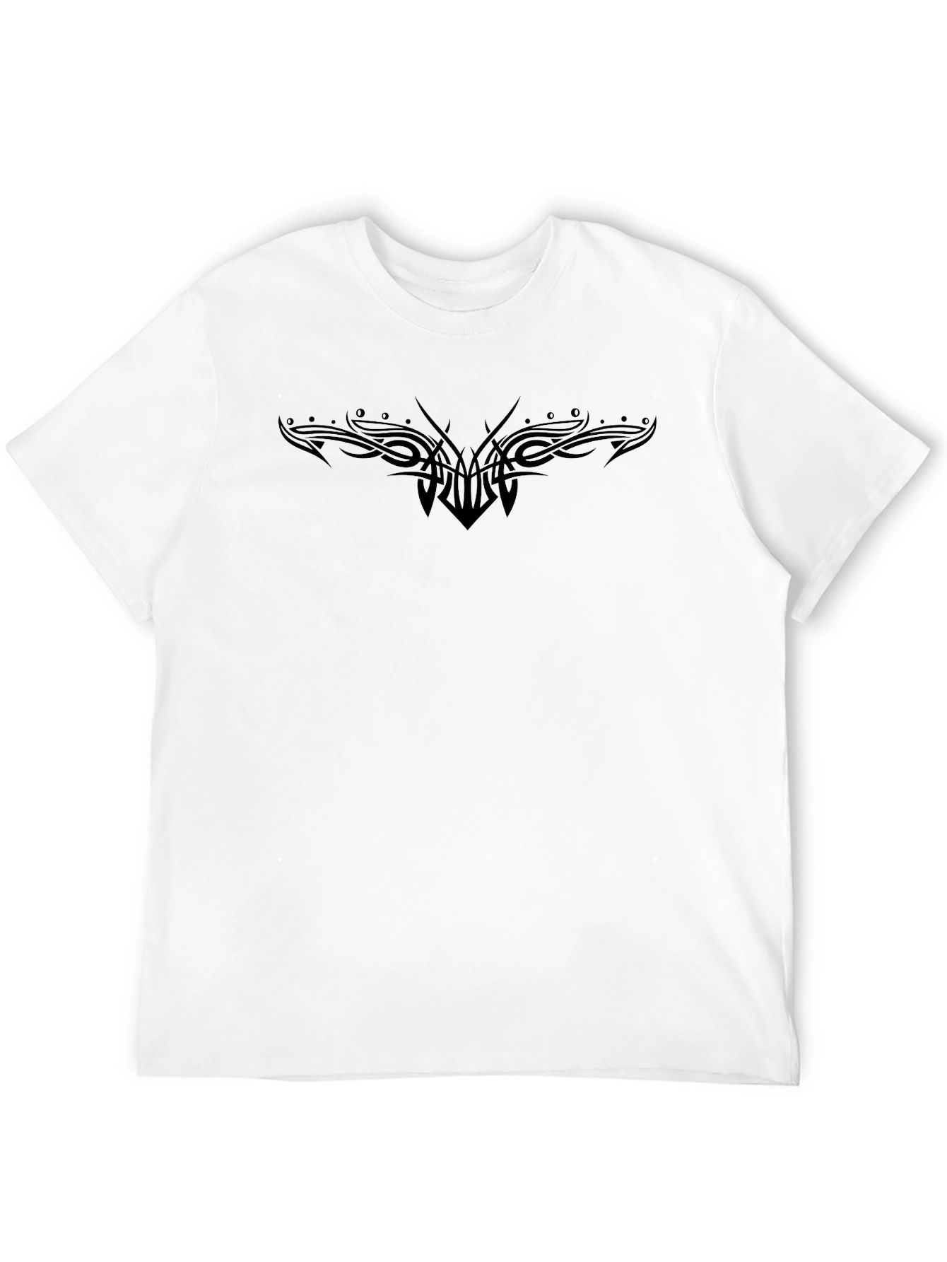 Tribal Tattoo Print Black T-Shirt