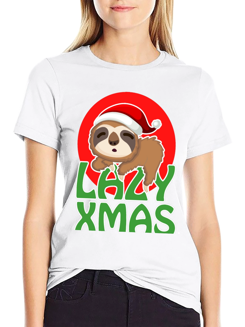 Lazy Xmas Sloth Graphic Tee