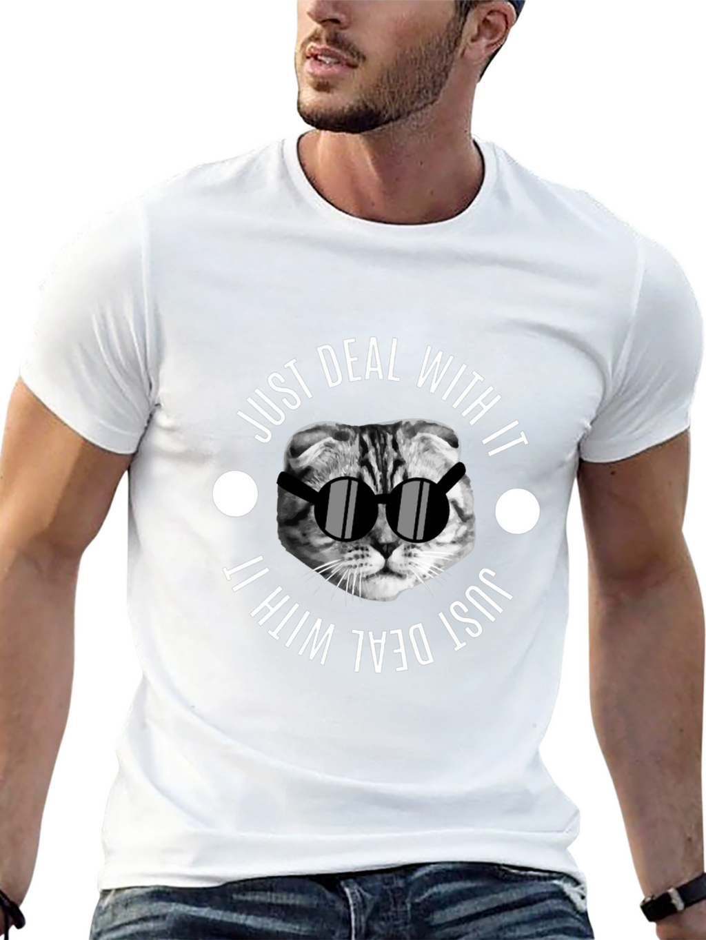 Just Deal With It Cat T-Shirt