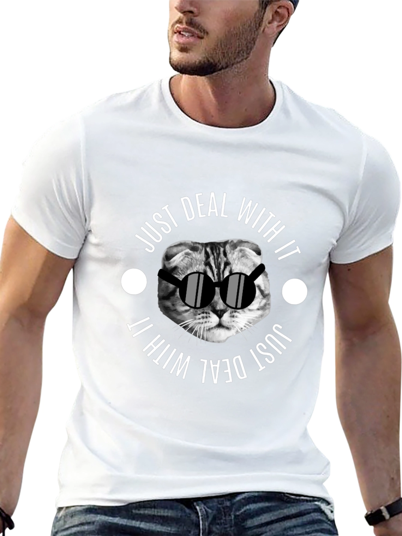 Just Deal With It Cat T-Shirt