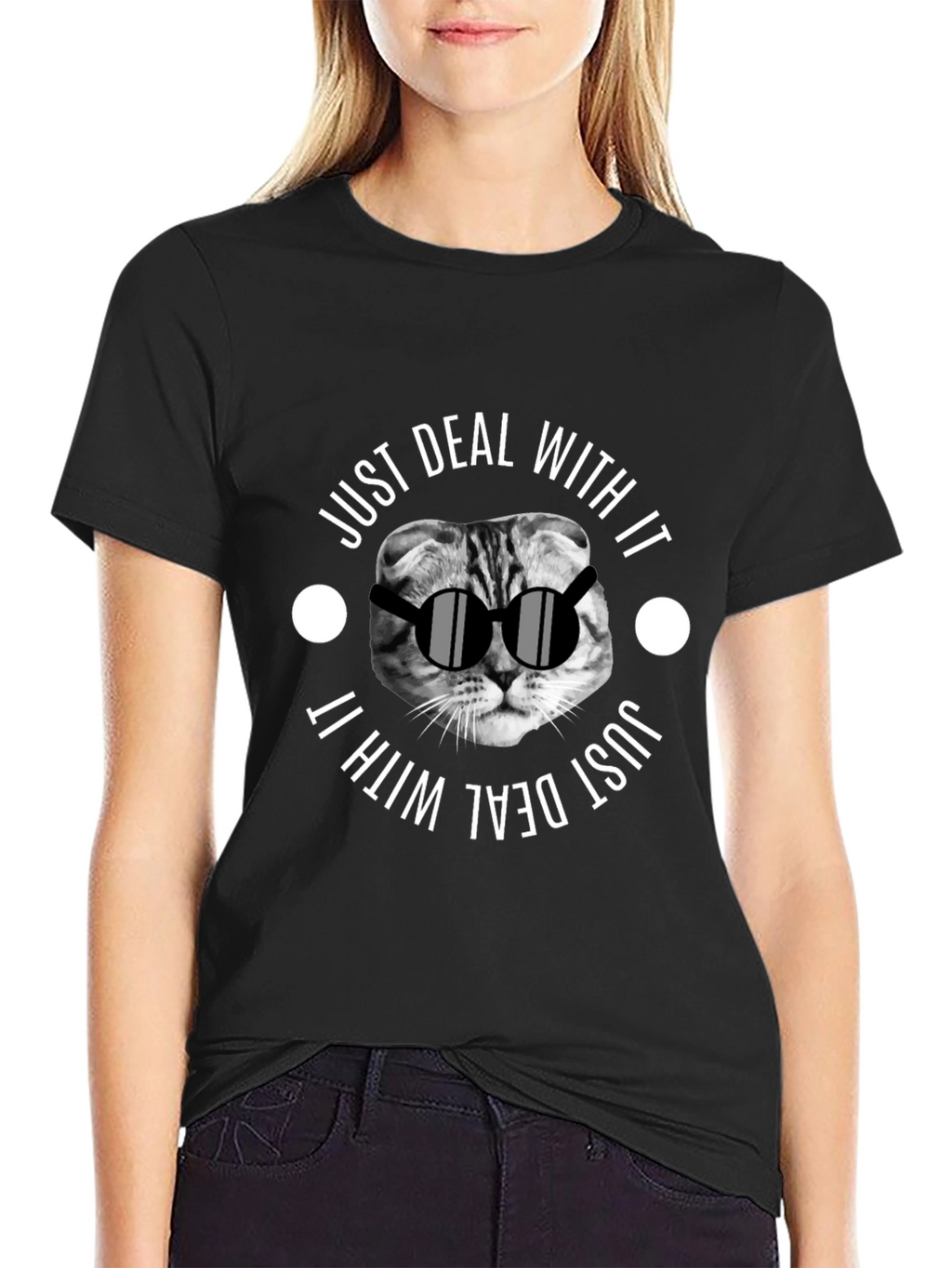 Just Deal With It Cat T-Shirt