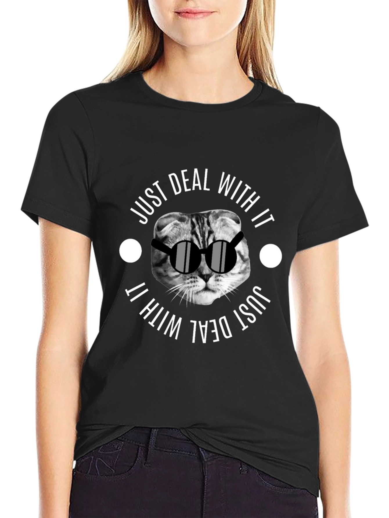 Just Deal With It Cat T-Shirt