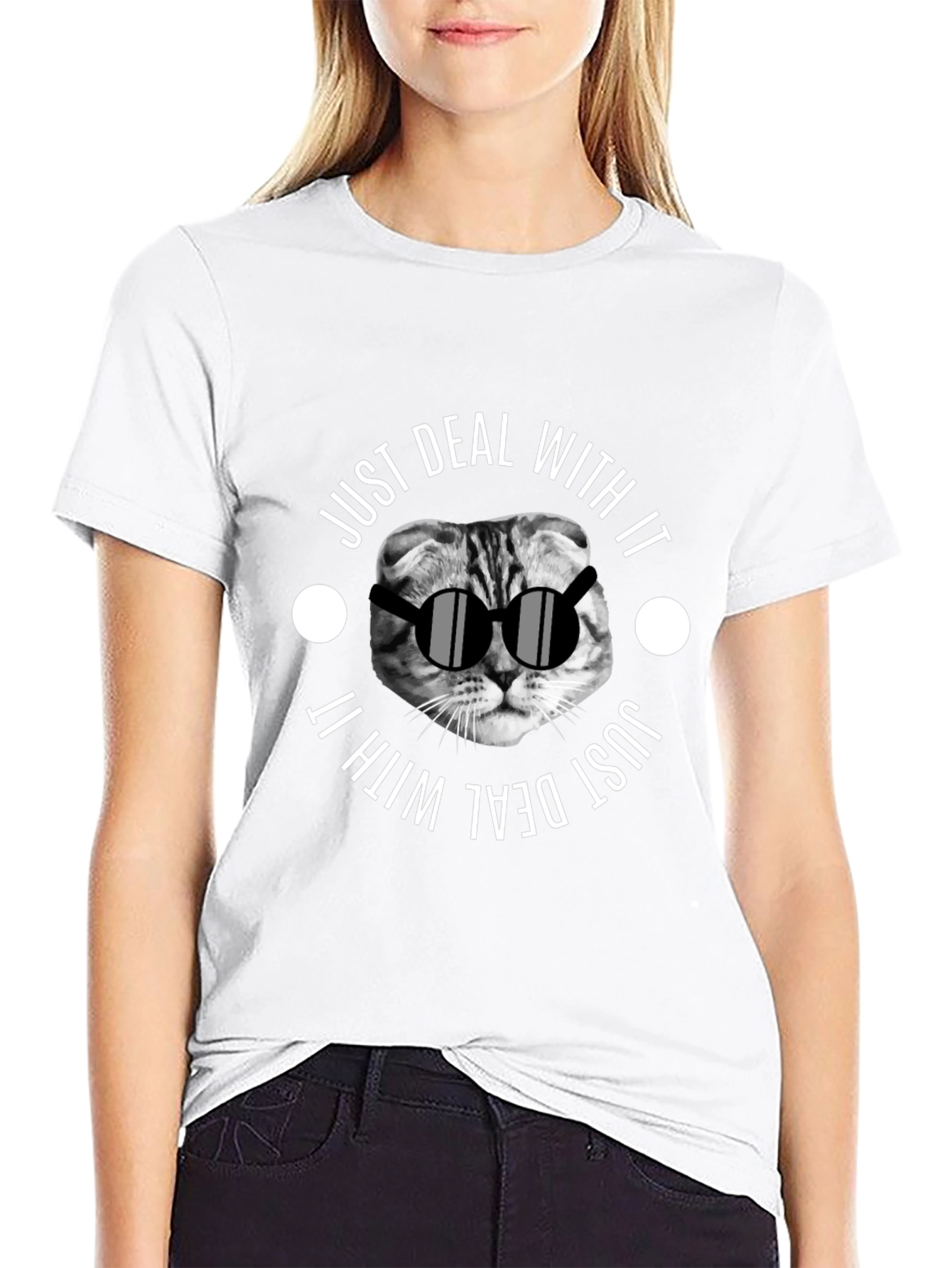 Just Deal With It Cat T-Shirt