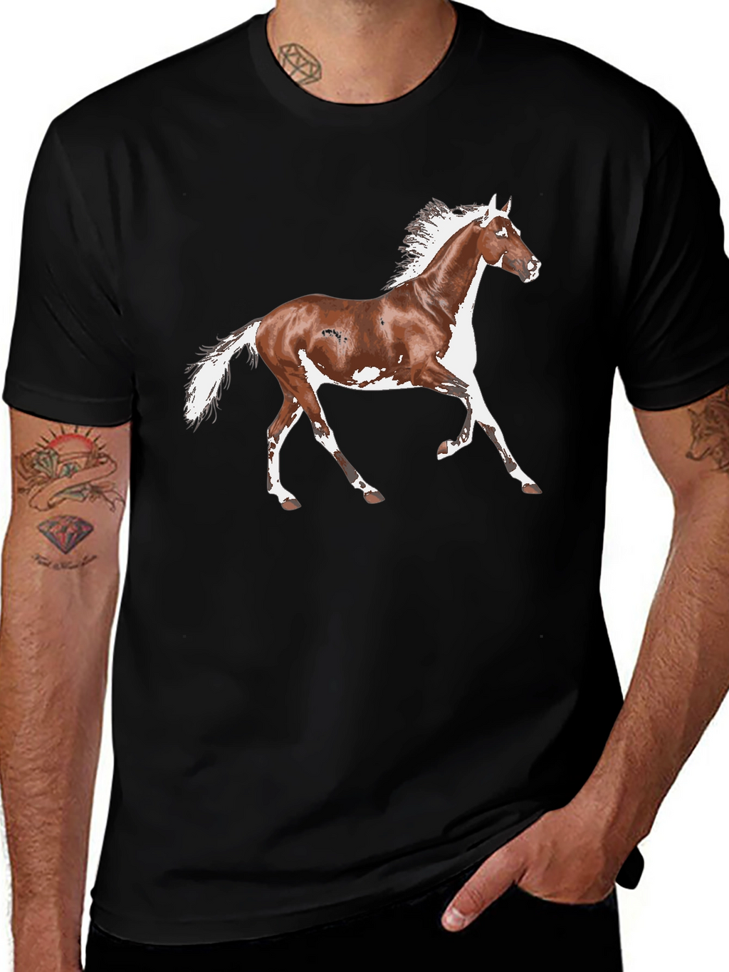 Horse Graphic Black T-Shirt