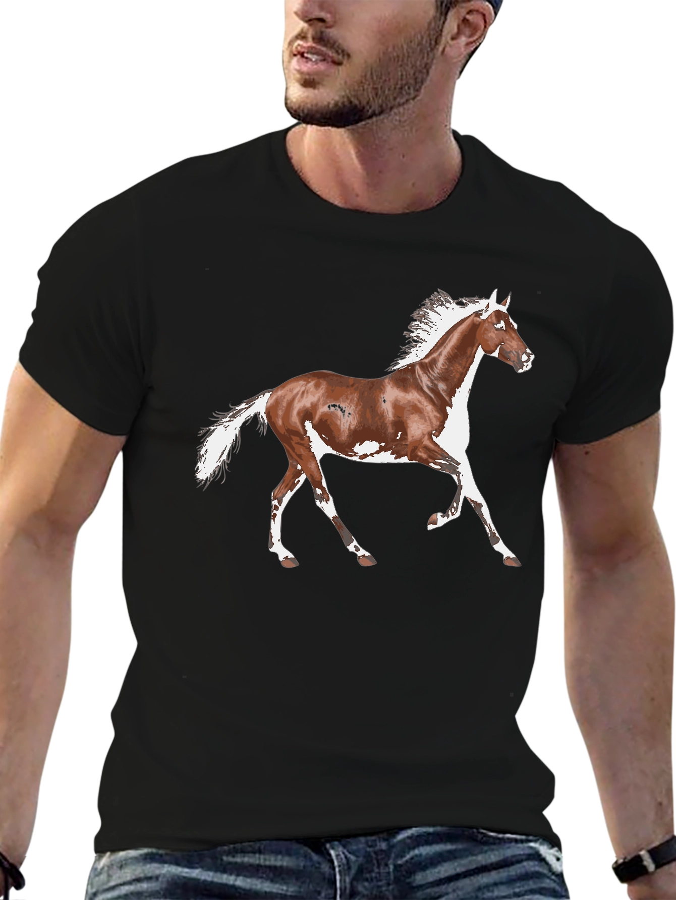 Horse Graphic Black T-Shirt