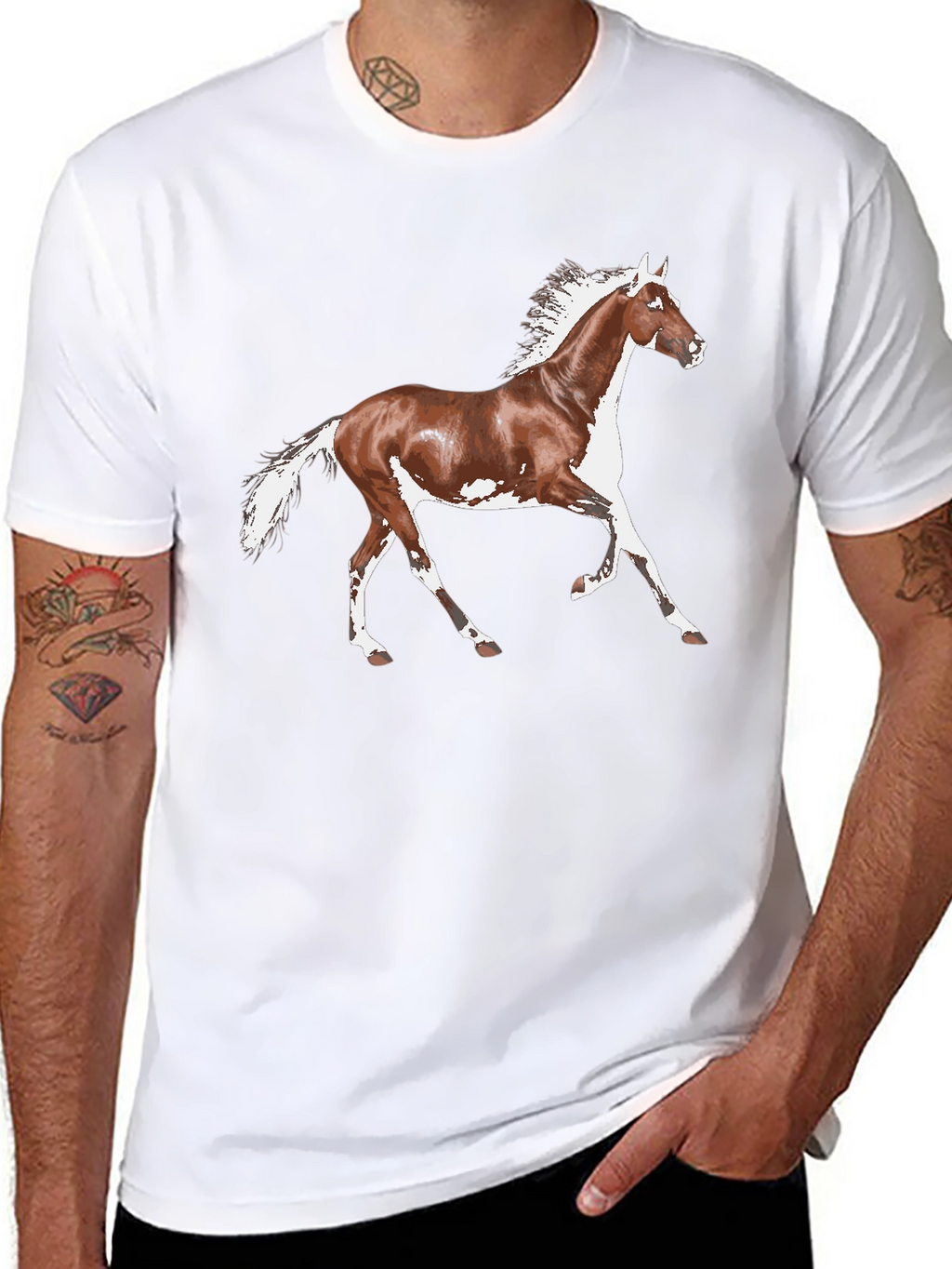 Horse Graphic Black T-Shirt