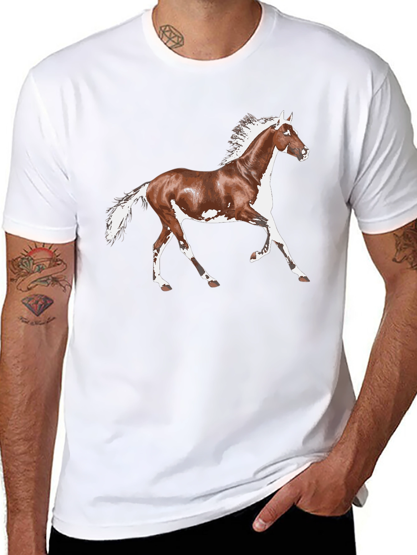 Horse Graphic Black T-Shirt