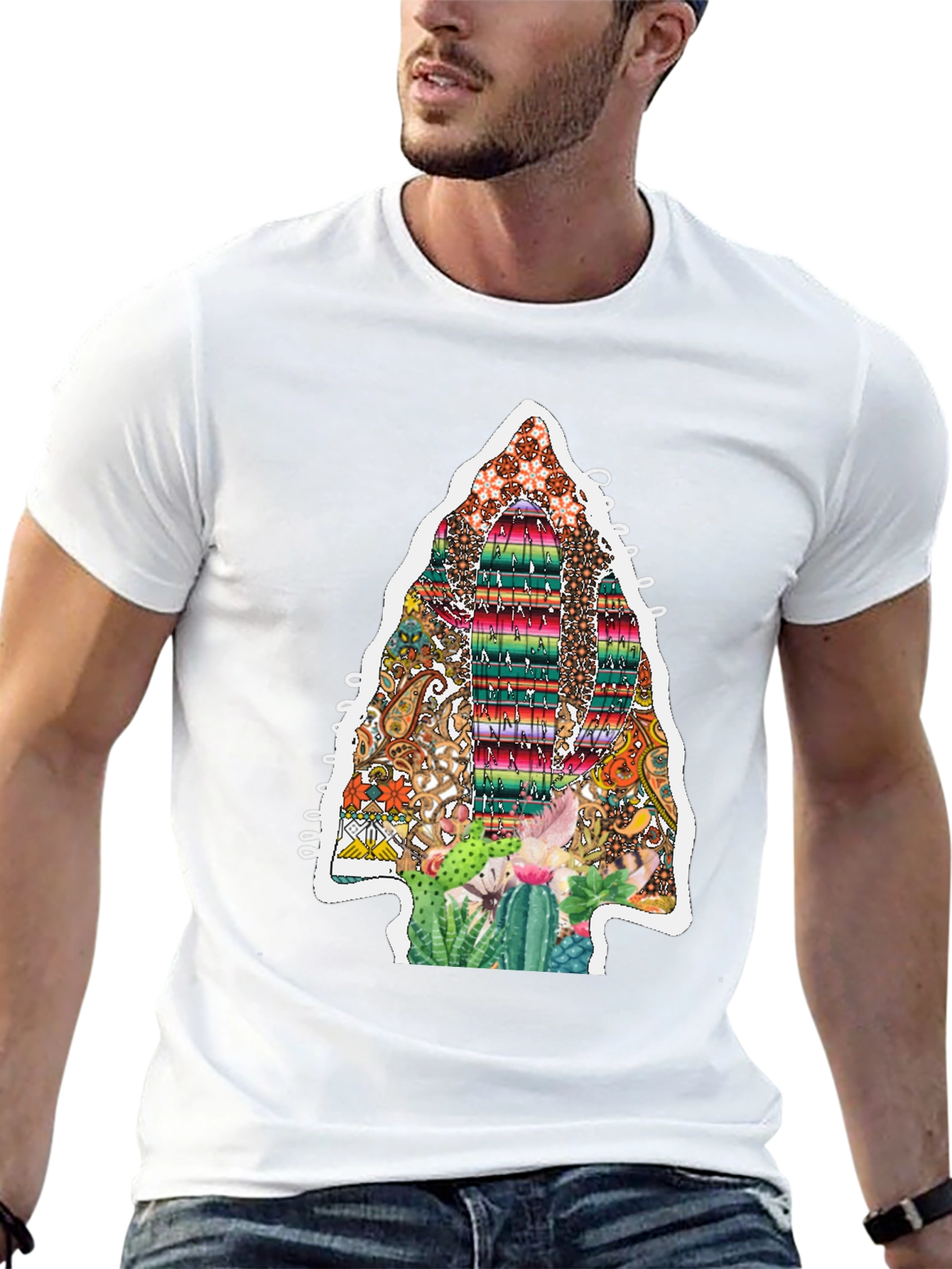 Aztec Arrowhead Cactus Graphic Tee
