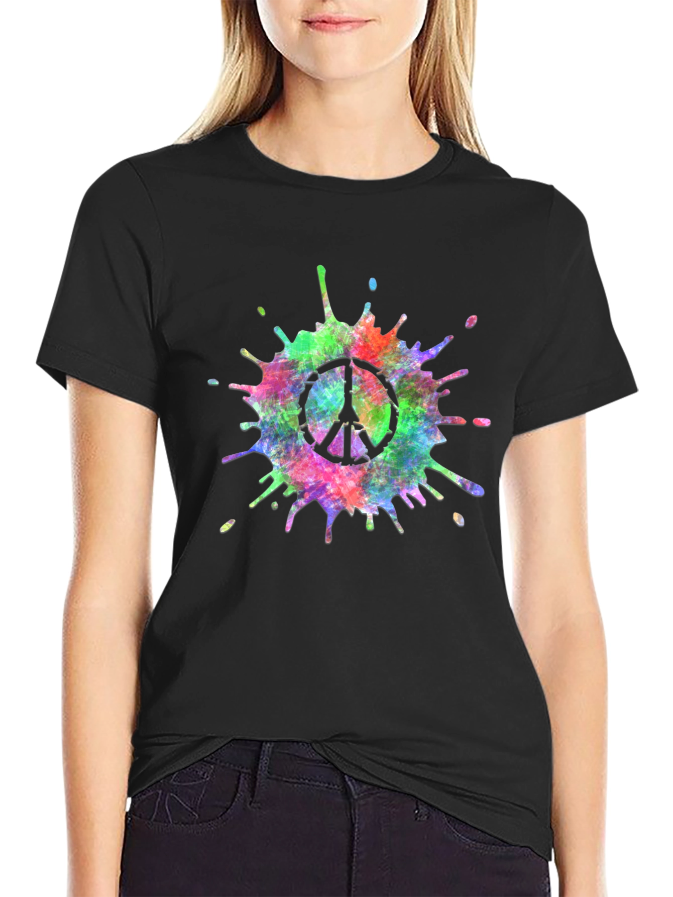 Peace Sign Tie-Dye Splash T-Shirt