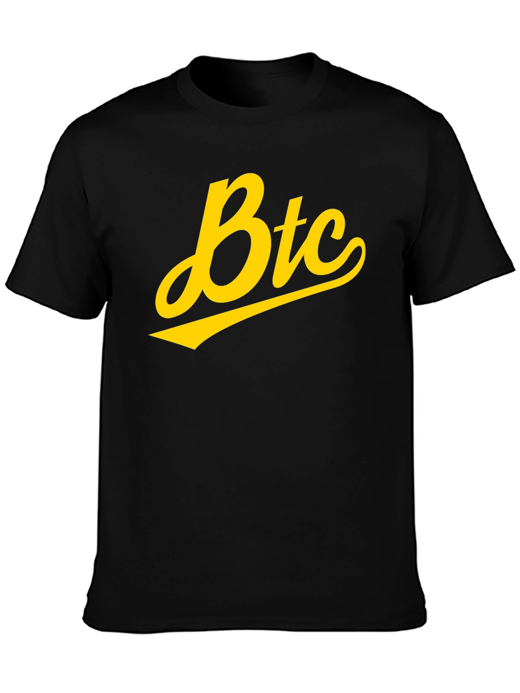 BTC T-Shirt - Black with Yellow Graphic
