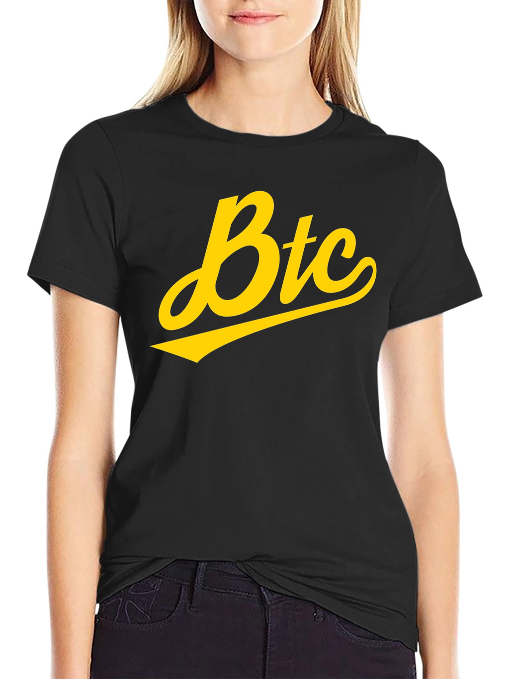 BTC T-Shirt - Black with Yellow Graphic