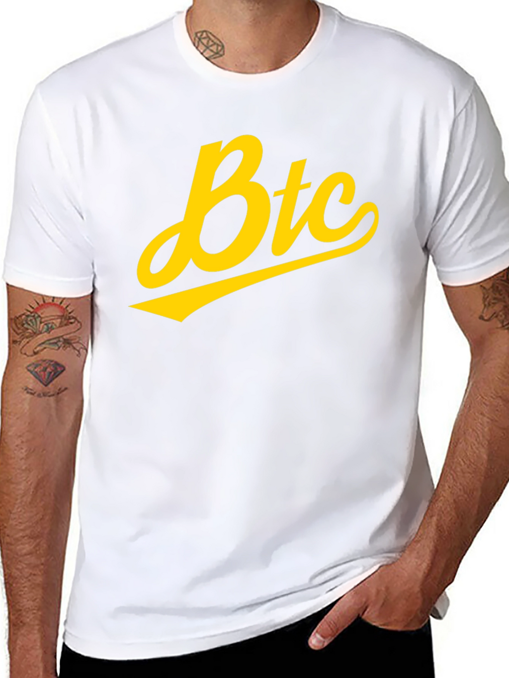 BTC T-Shirt - Black with Yellow Graphic
