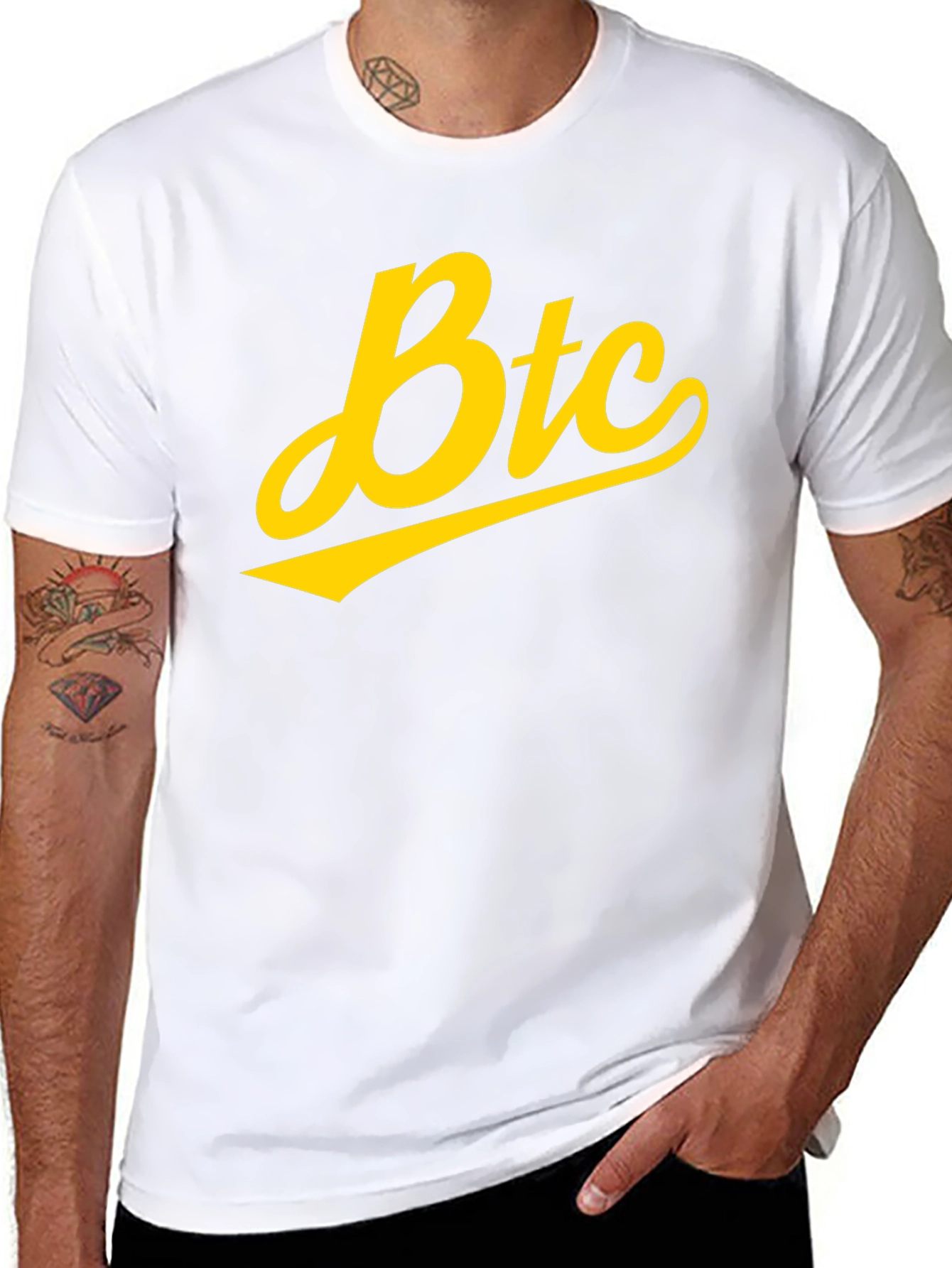 BTC T-Shirt - Black with Yellow Graphic