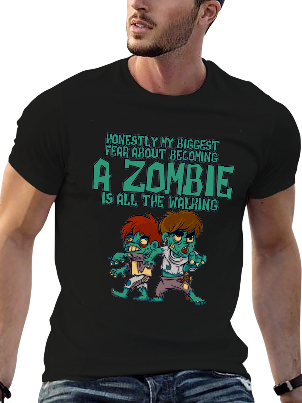 Zombie Walking Graphic T-Shirt