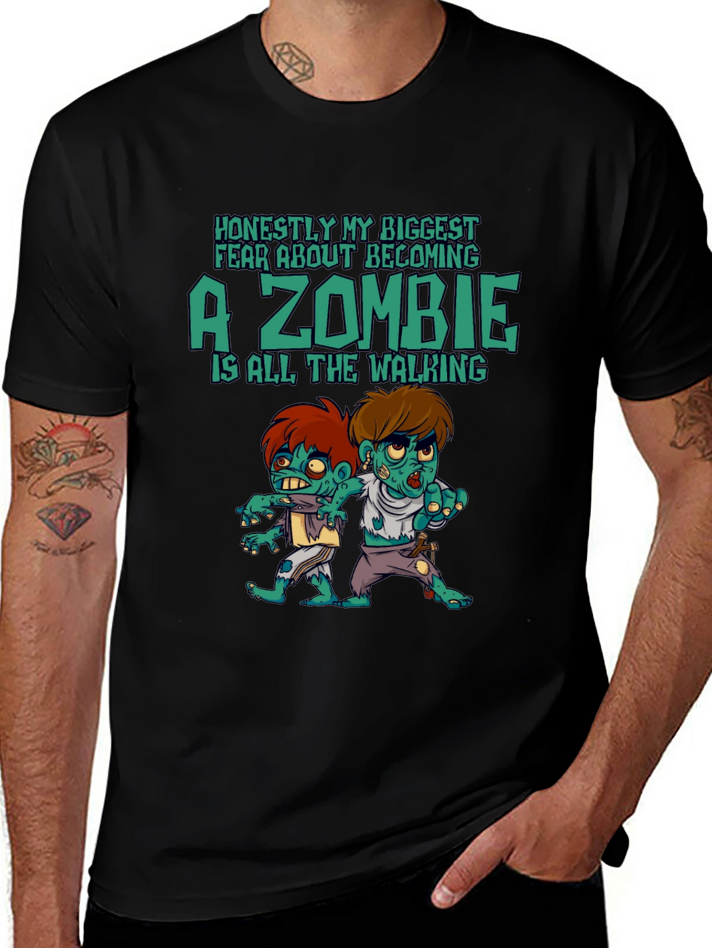 Zombie Walking Graphic T-Shirt