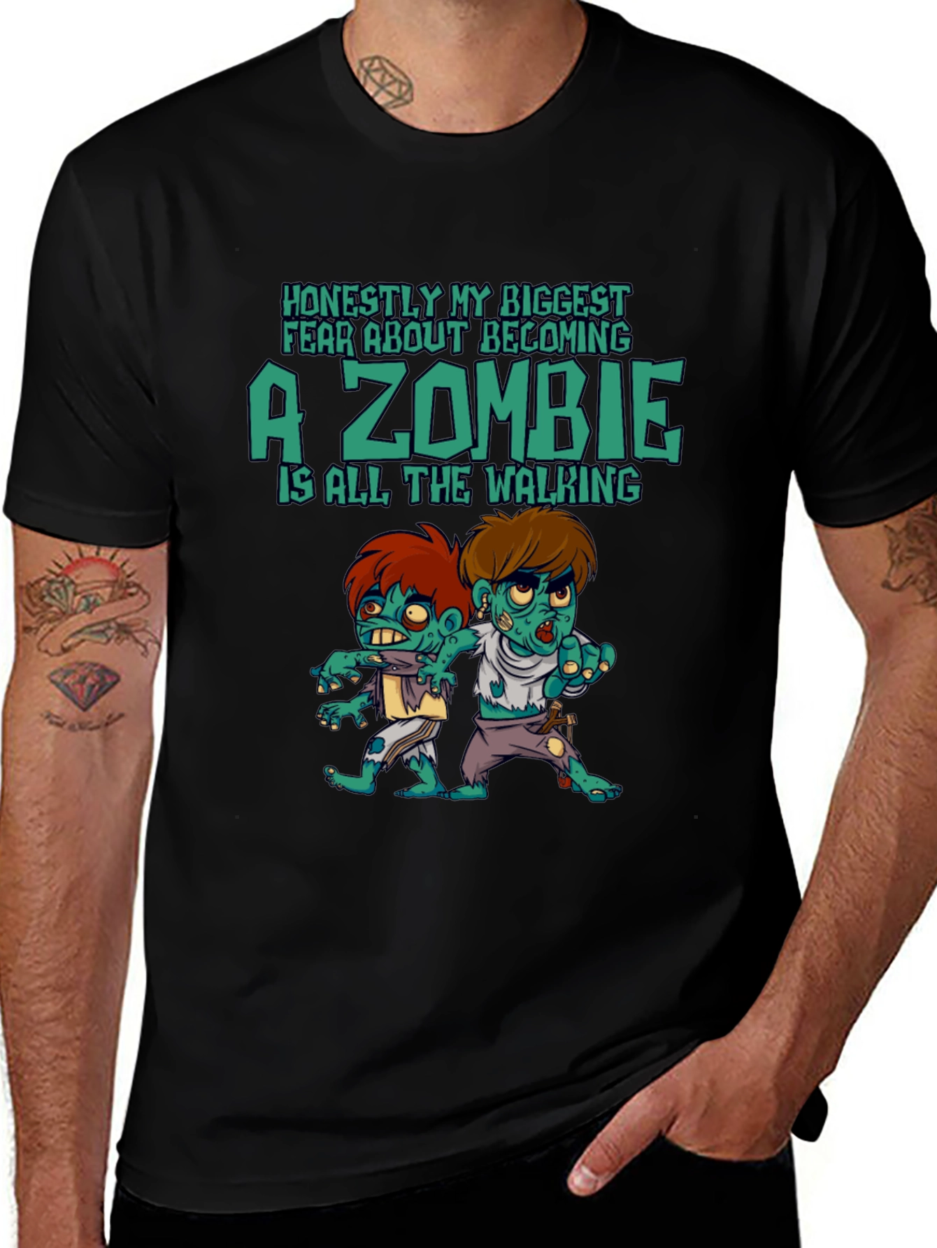 Zombie Walking Graphic T-Shirt