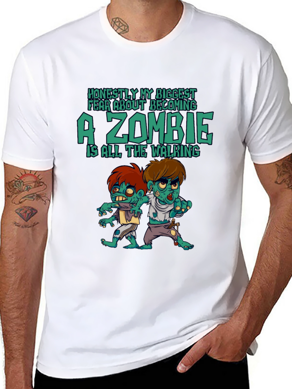 Zombie Walking Graphic T-Shirt