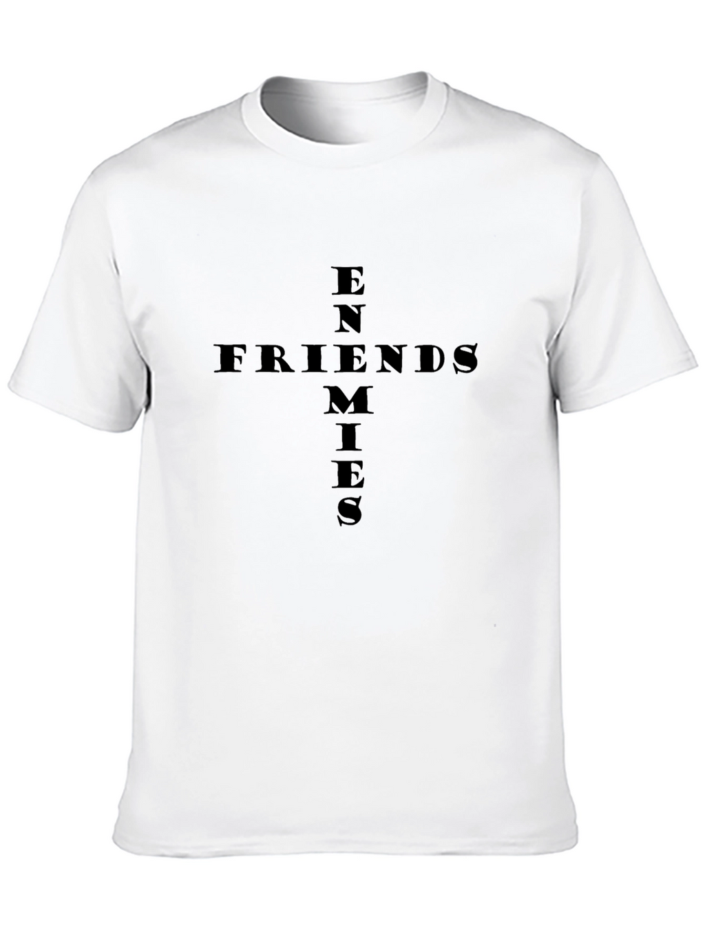 Friends and Enemies Black Graphic Tee
