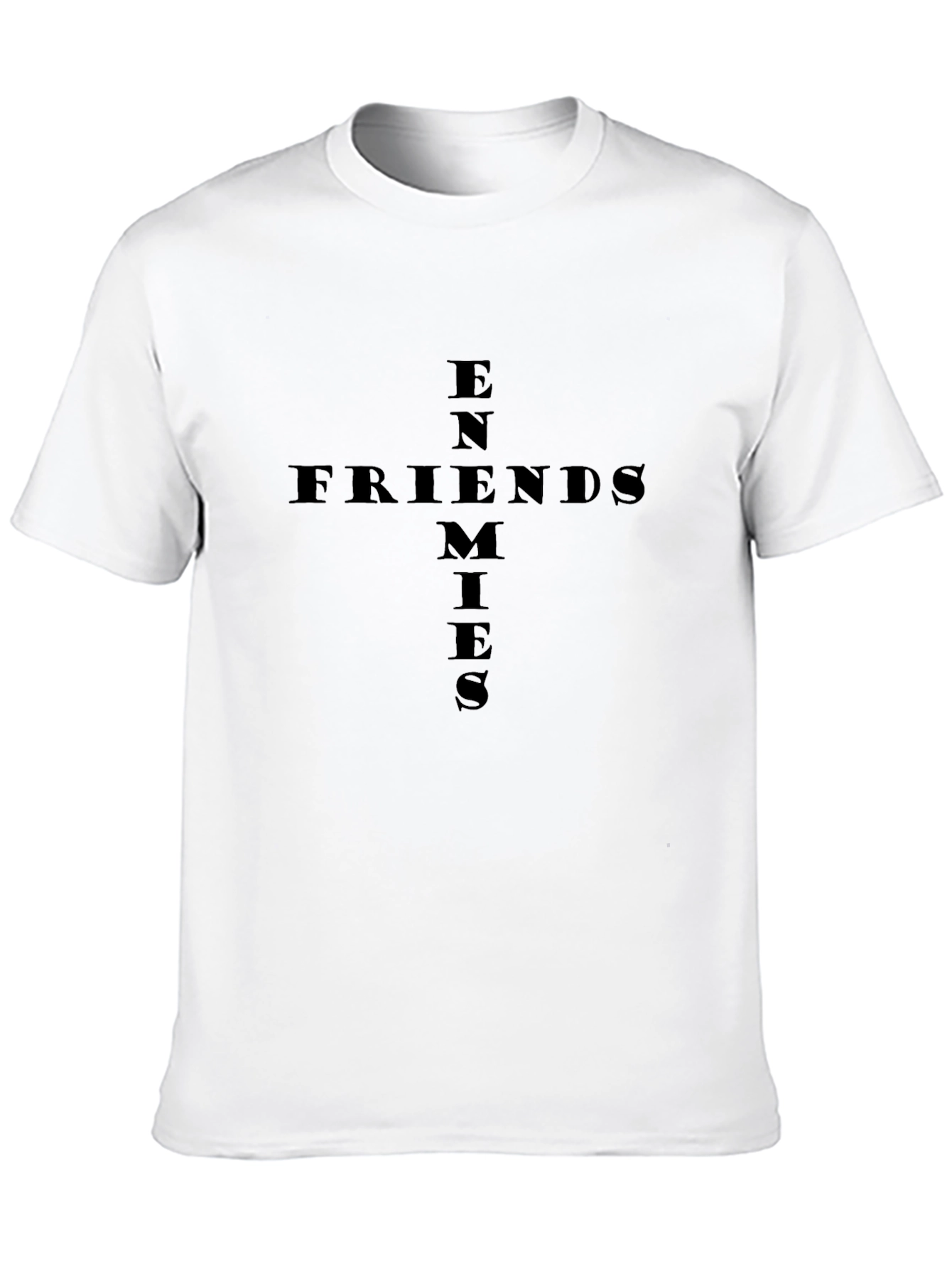 Friends and Enemies Black Graphic Tee