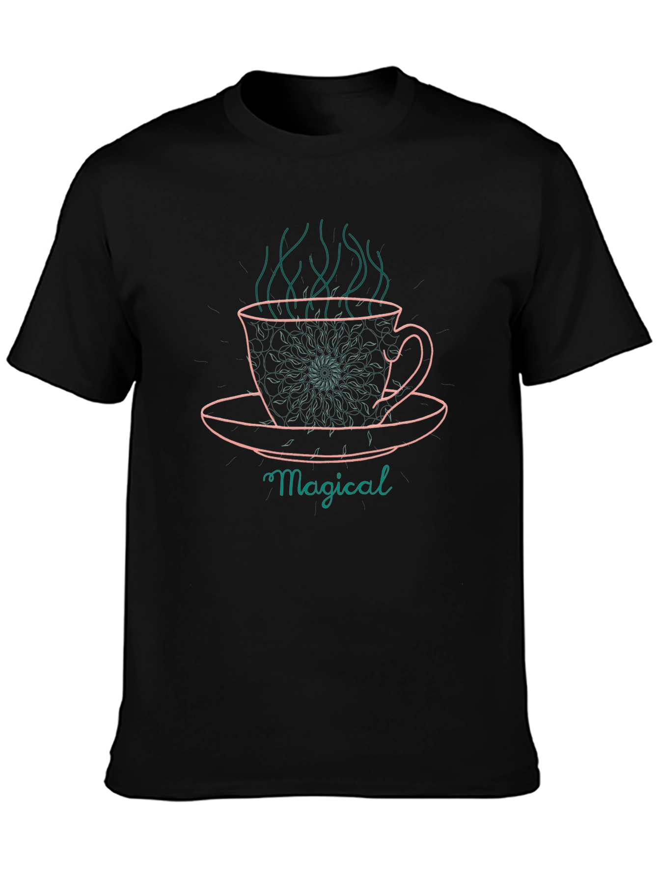 Magical Coffee Cup Graphic Tee - Relaxed Fit