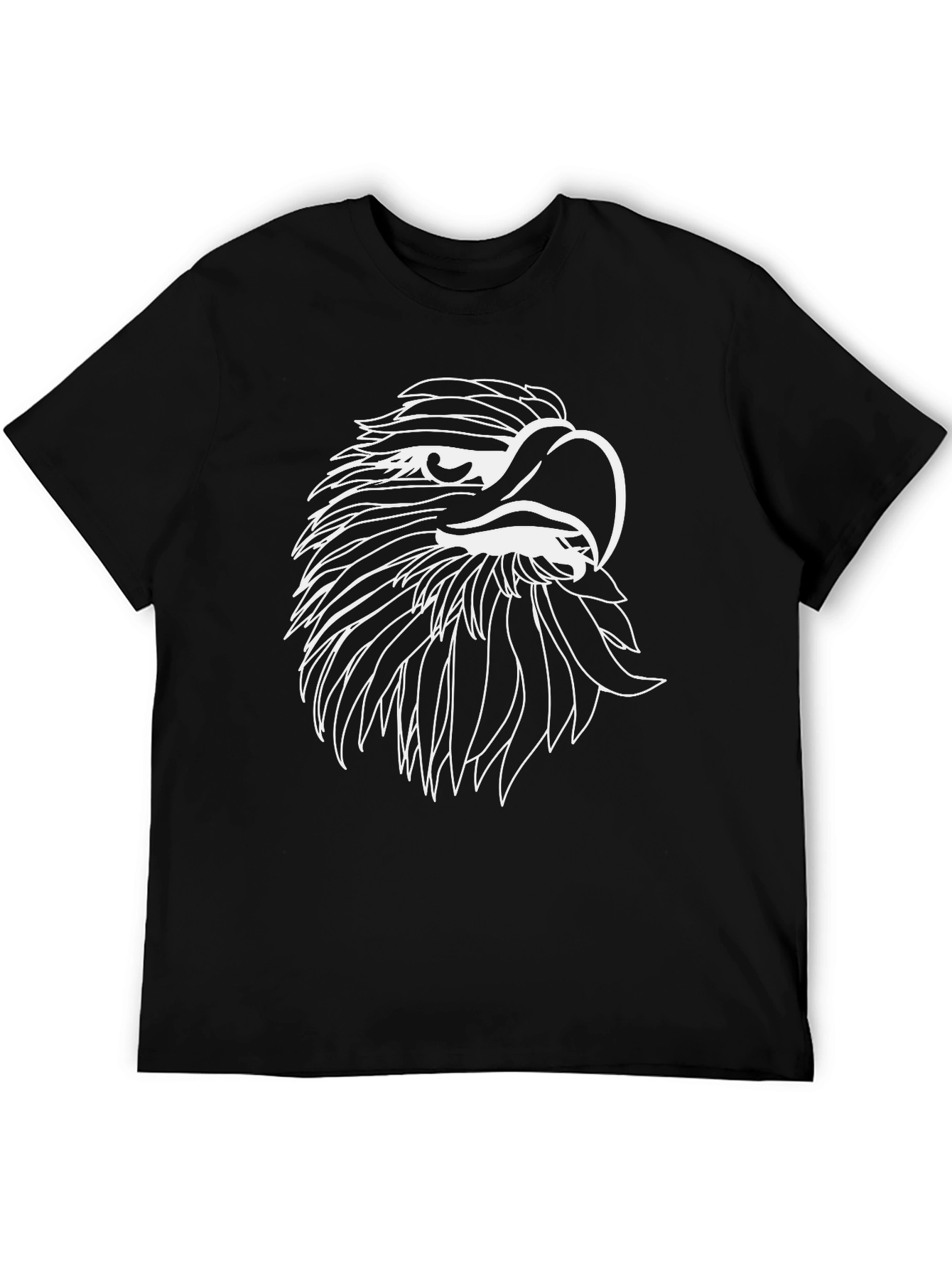 Mens Black Eagle Graphic T-Shirt