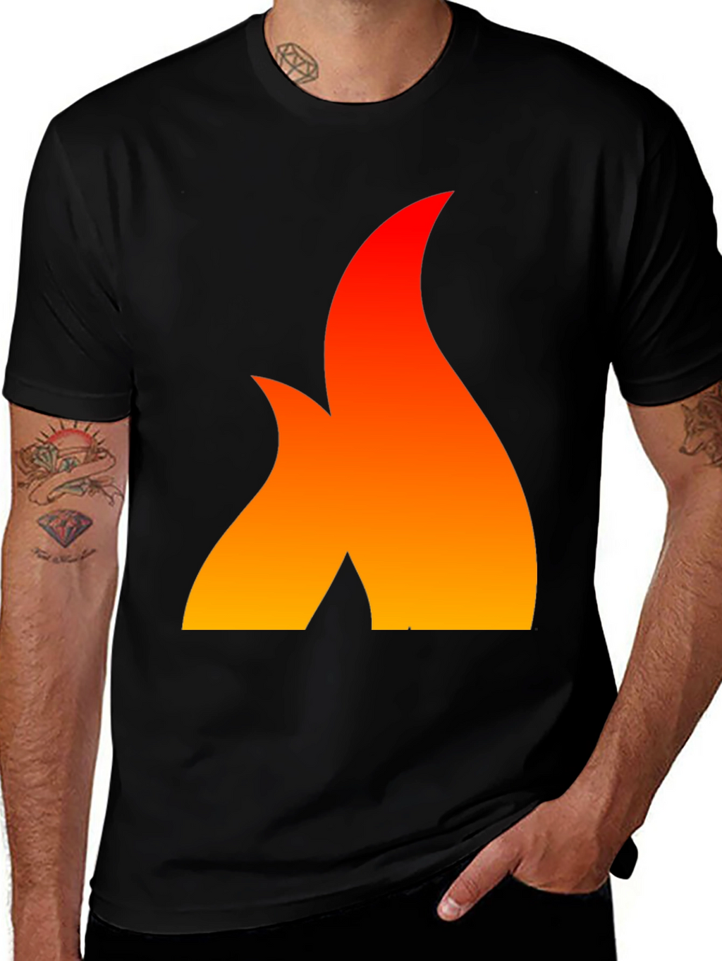Fiery Flame Graphic Tee - Bold Statement Shirt