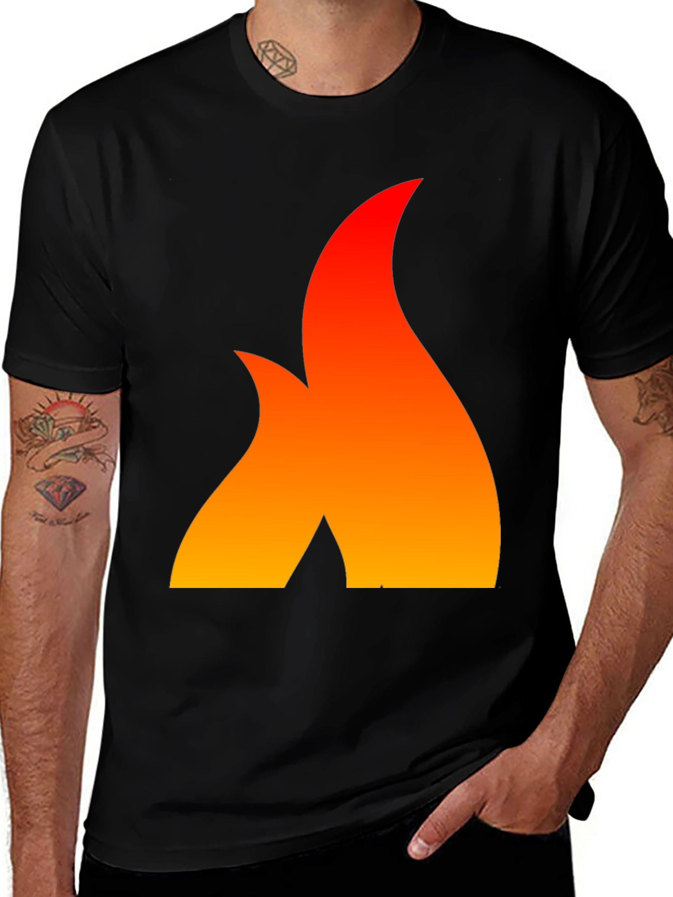 Fiery Flame Graphic Tee - Bold Statement Shirt
