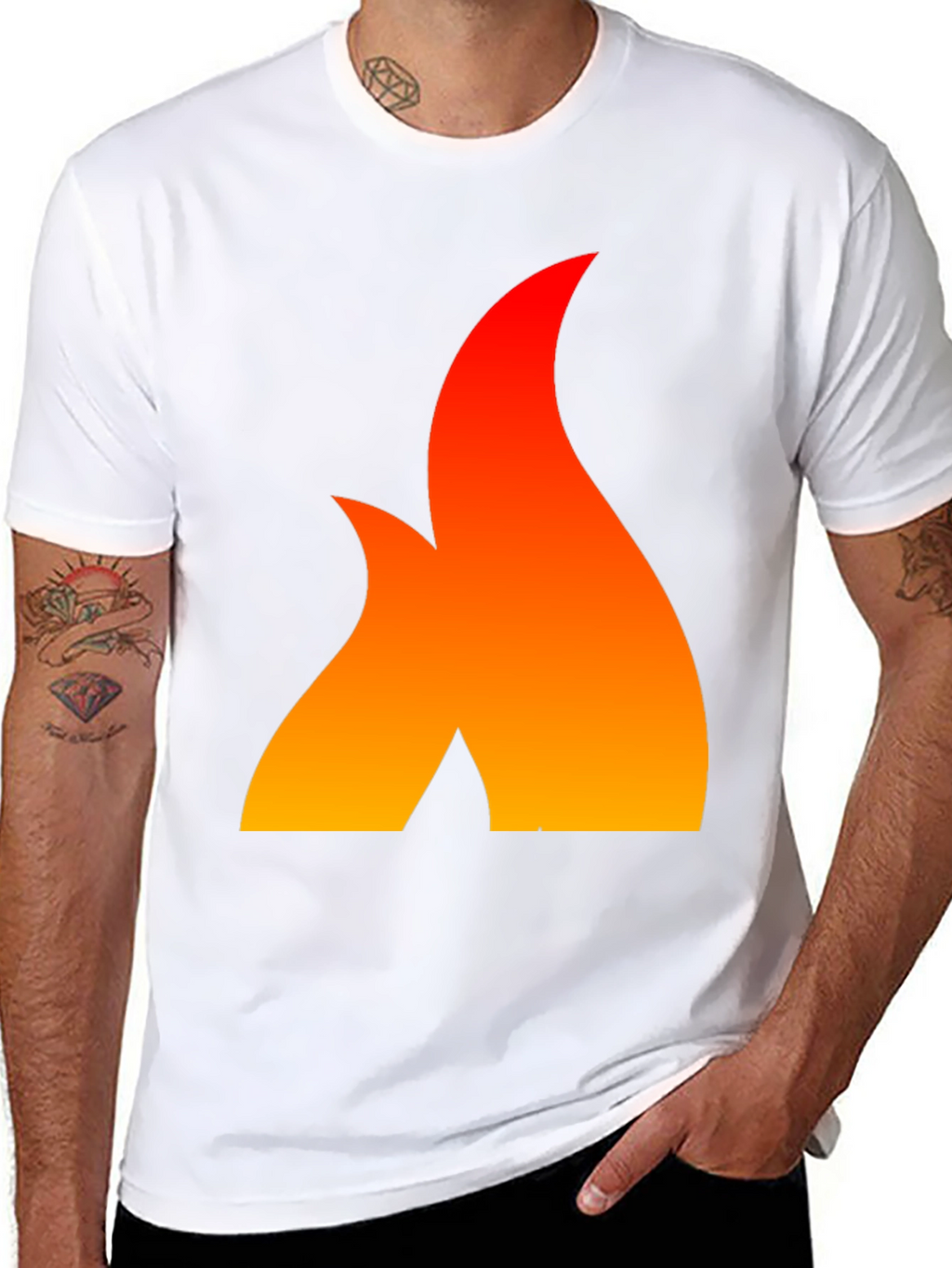 Fiery Flame Graphic Tee - Bold Statement Shirt