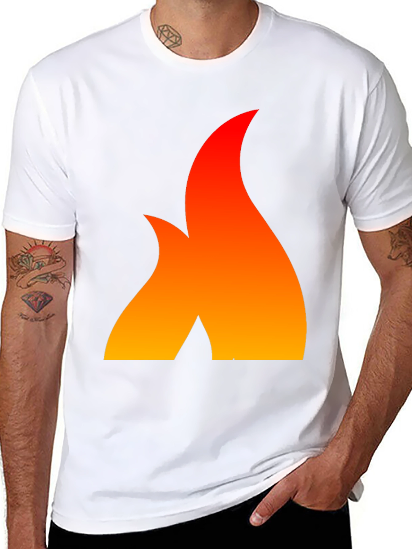 Fiery Flame Graphic Tee - Bold Statement Shirt