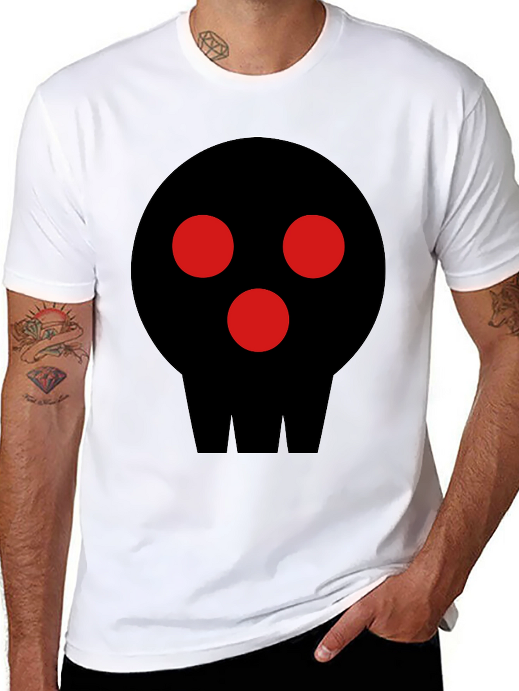 Graphic Skull T-Shirt - Mens Black Tee