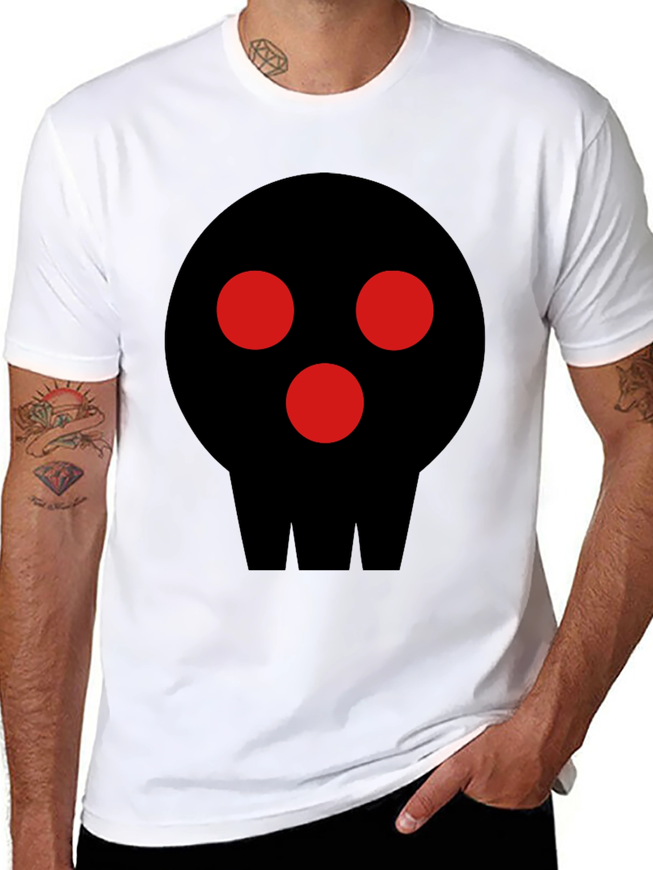Graphic Skull T-Shirt - Mens Black Tee