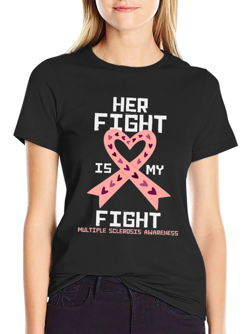 Her Fight Is My Fight Awareness Ribbon T-Shirt
