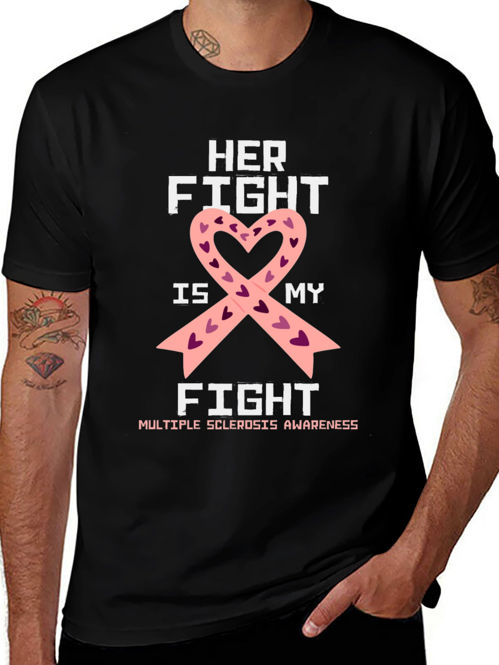 Her Fight Is My Fight Awareness Ribbon T-Shirt