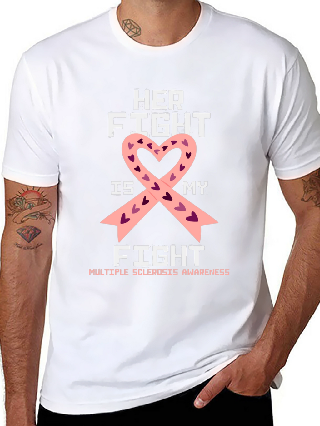 Her Fight Is My Fight Awareness Ribbon T-Shirt