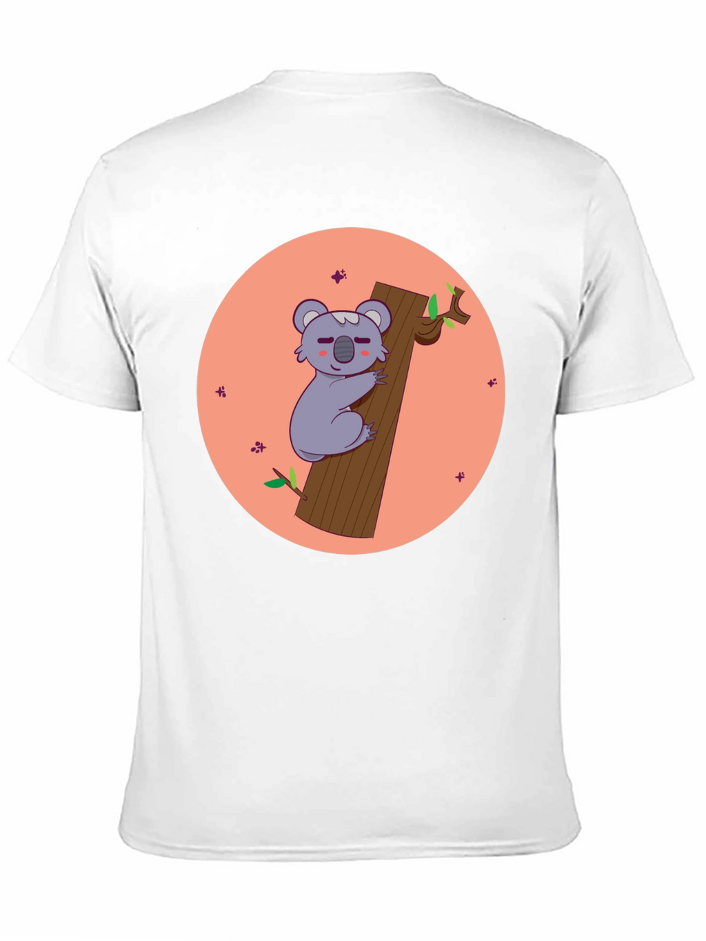 Koala Hugging Tree T-Shirt - Cute Cartoon Design