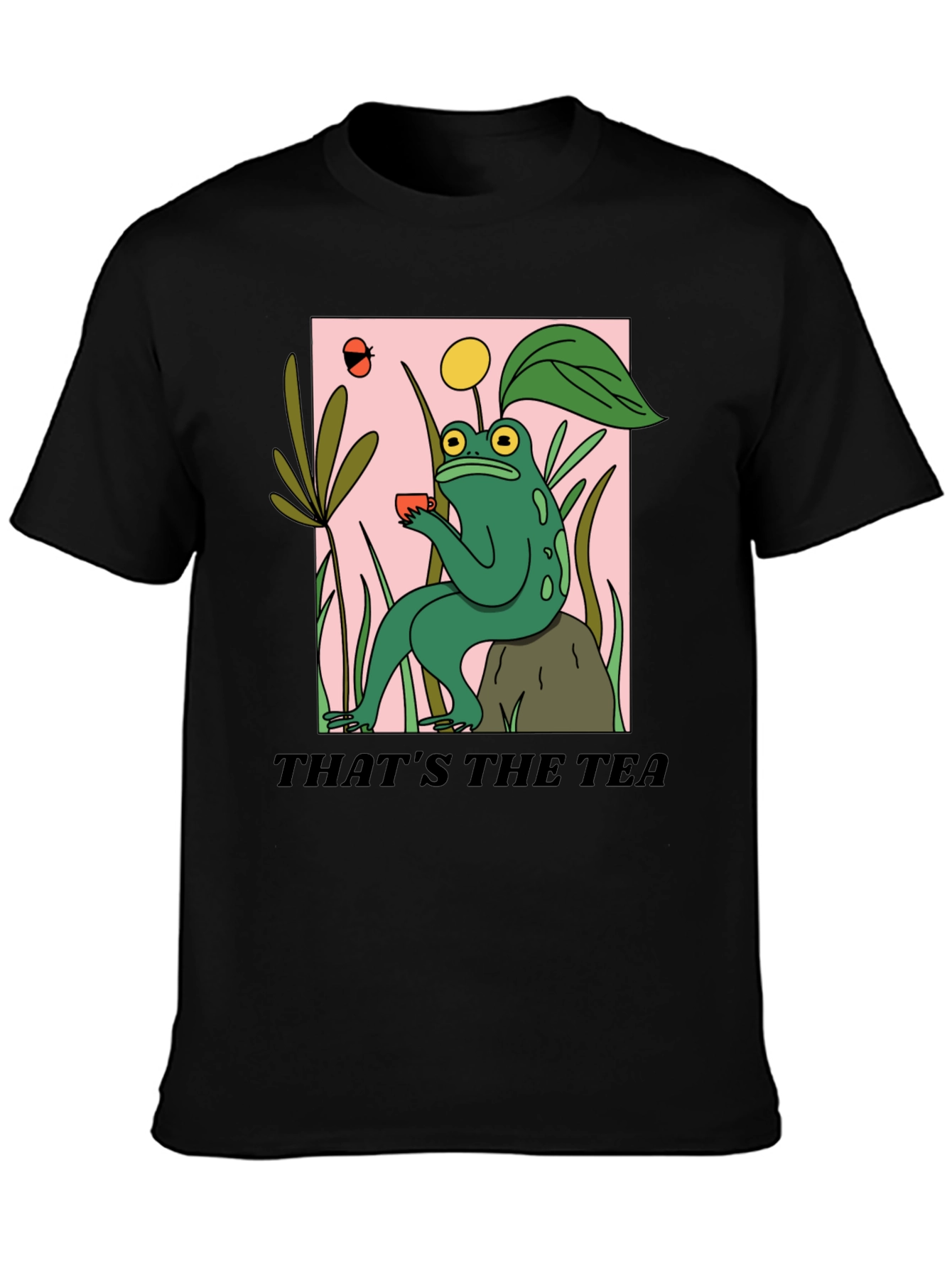 Frog Sipping Tea T-Shirt - Thats The Tea Funny Graphic Tee