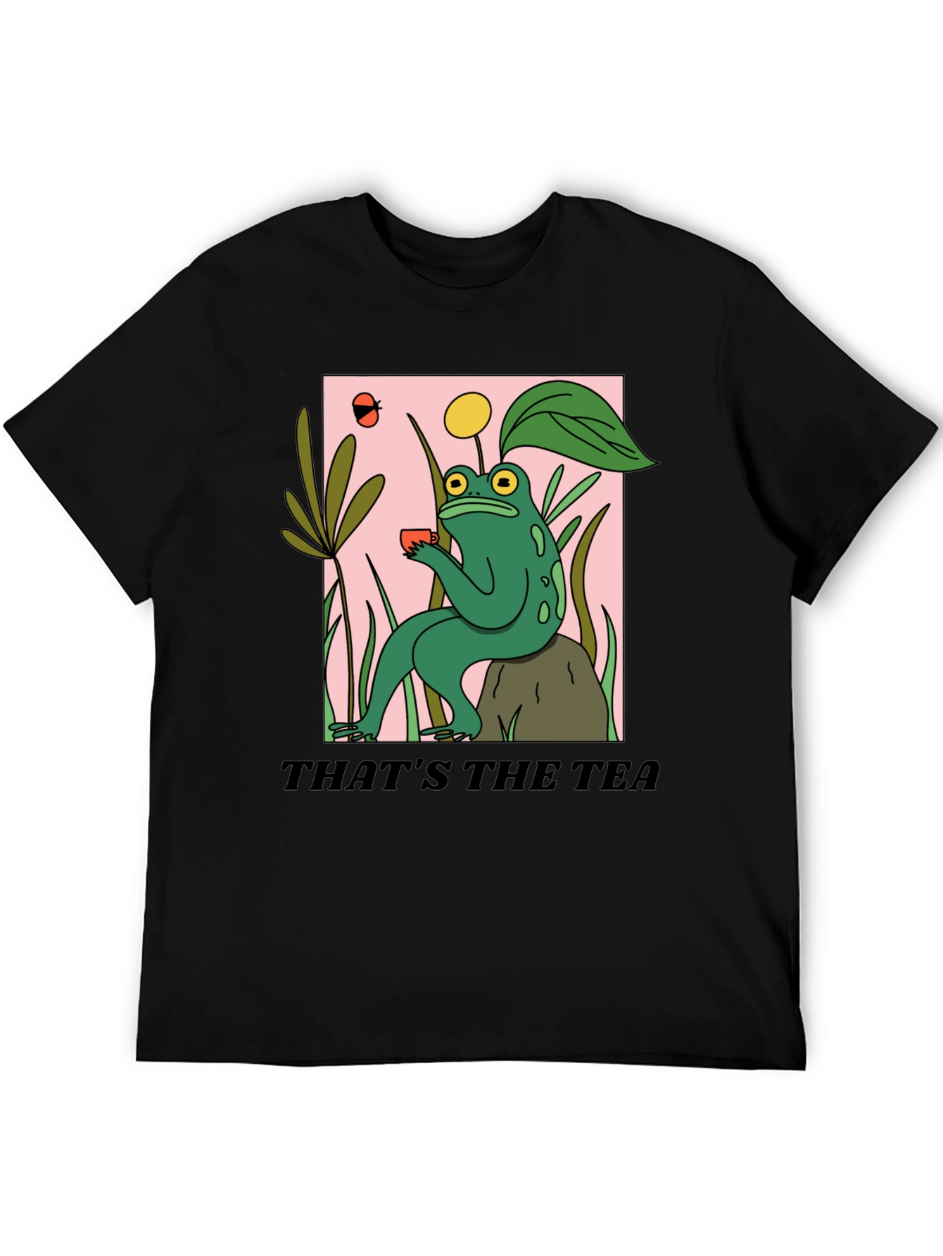 Frog Sipping Tea T-Shirt - Thats The Tea Funny Graphic Tee