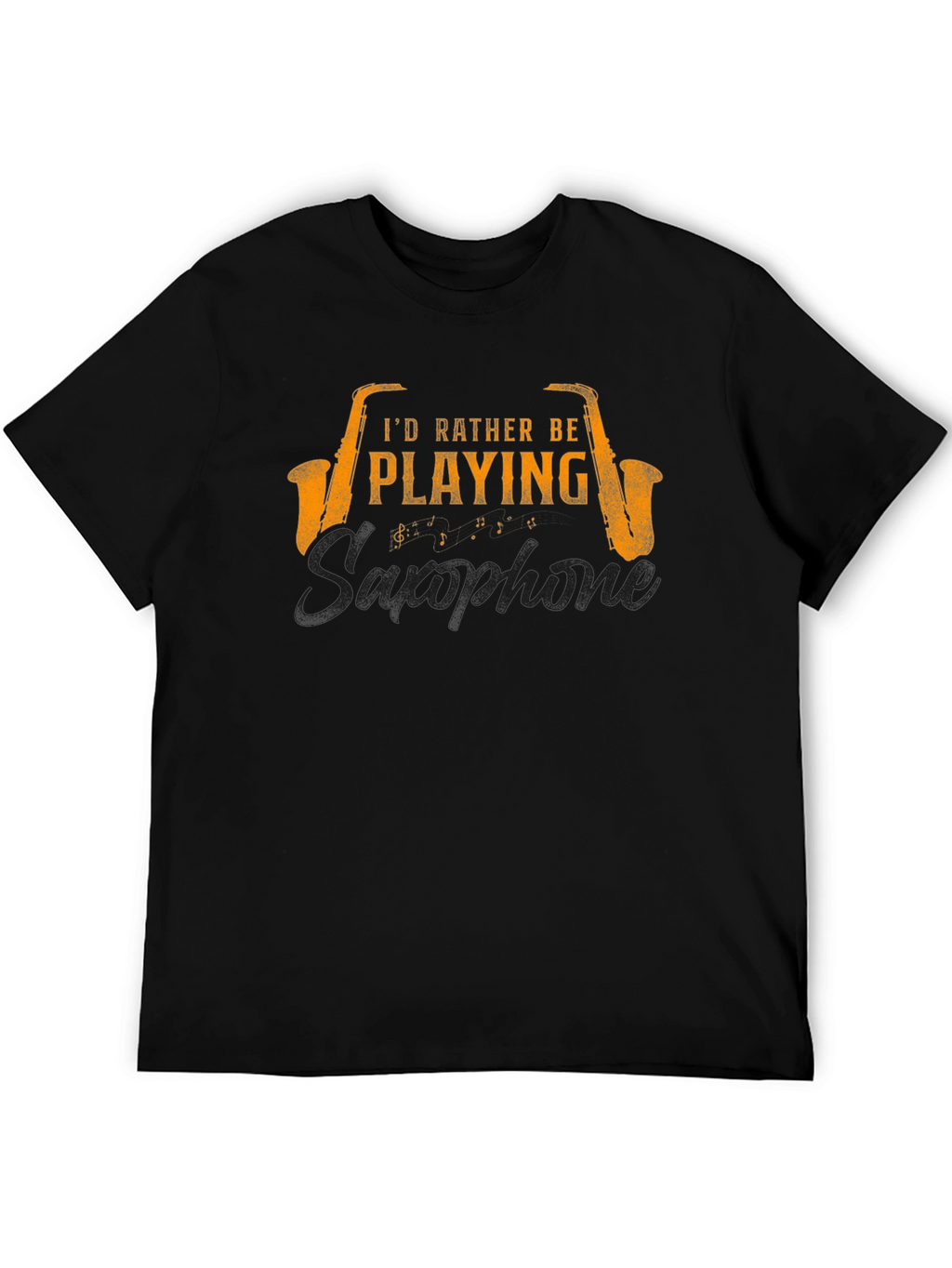Saxophone Player Black T-Shirt - Musician Gift